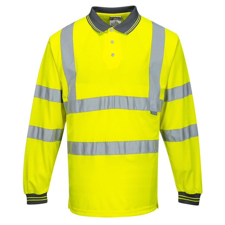 Bluza cu guler polo din tesatura respirabila - Portwest S277 - galben, XL