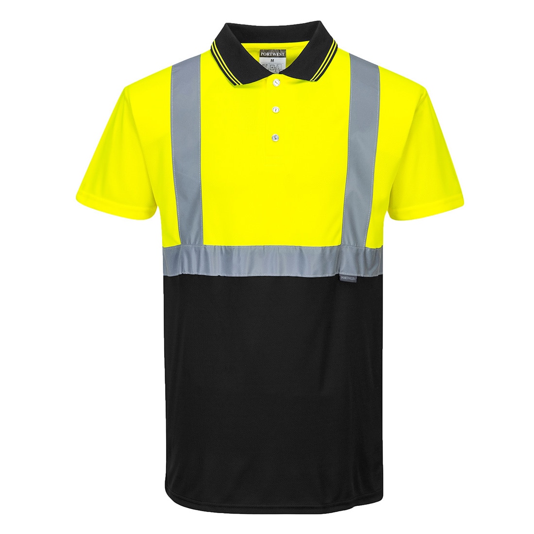 Tricou Polo Doua tonuri., S479YBRS, culoarea Galben/Negru, marimea S