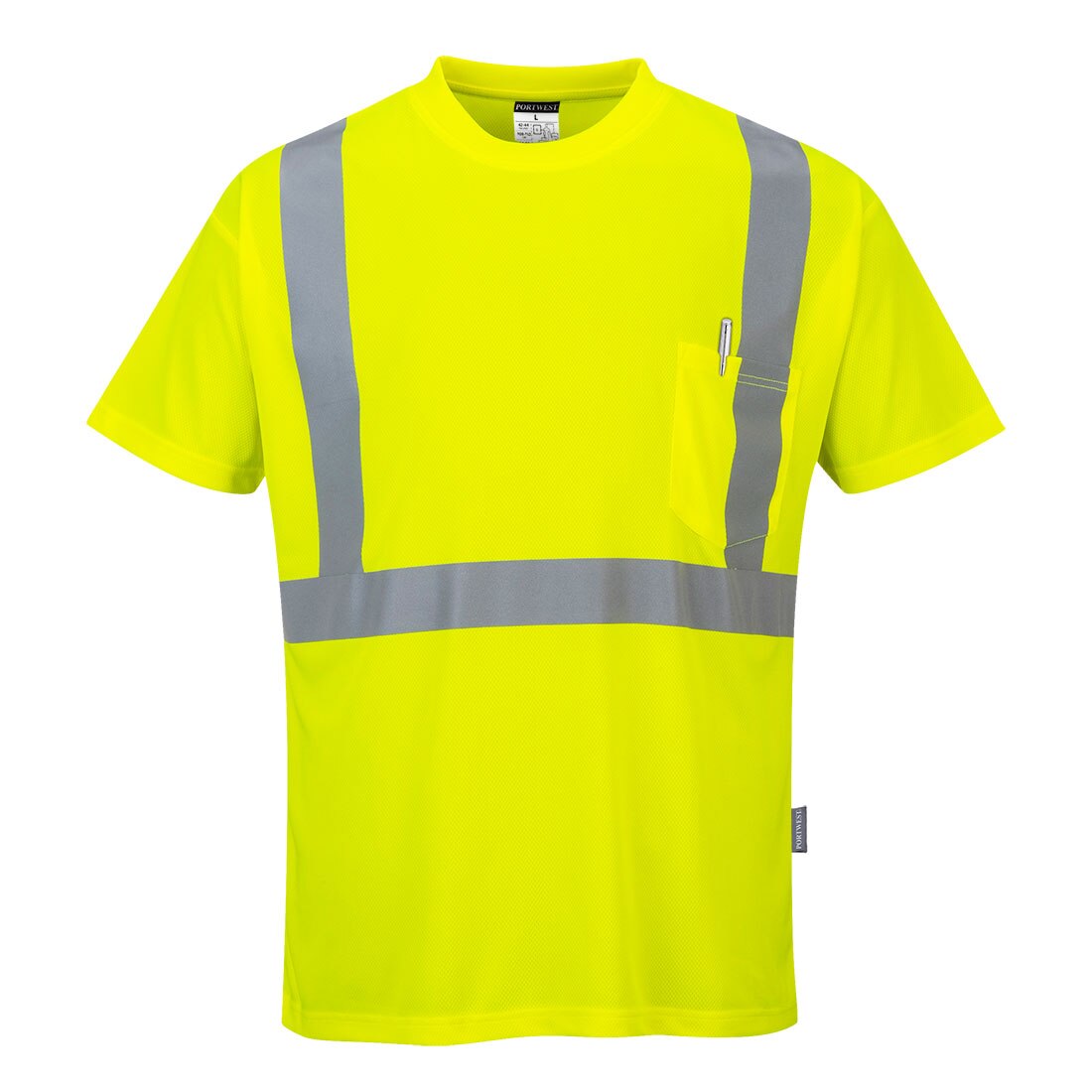 Tricou Hi-Vis cu Buzunar, S190YERXXL, culoarea Galben, marimea XXL