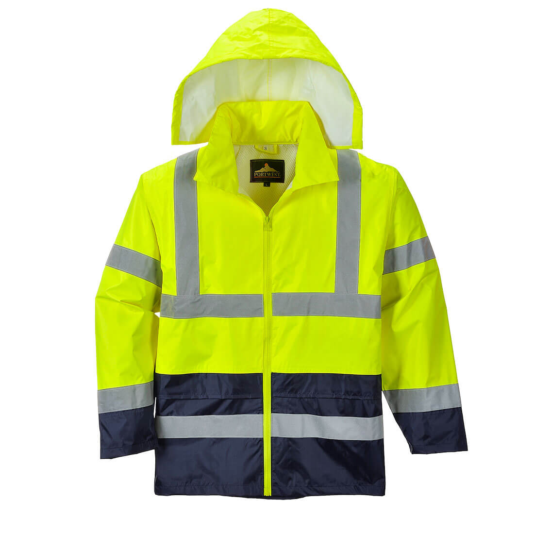 Jacheta de Ploaie Hi-Vis Contrast H443YNRL, culoarea Galben/Negru, marimea L