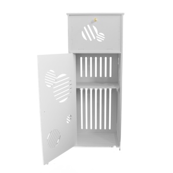 Dulap cu sertar si usa, Naimeed D10, culoare Alb, 80 x 30 x 22 cm Dulap cu sertar si usa, Naimeed D10, culoare Alb, 80 x 30 x 22 cm
