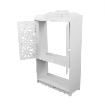 Dulap pentru baie cu 2 usi si 3 rafturi, Naimeed D36, culoare Alb, 59,5 x 34,6 x 13,5 cm Dulap pentru baie cu 2 usi si 3 rafturi, Naimeed D36, culoare Alb, 59,5 x 34,6 x 13,5 cm