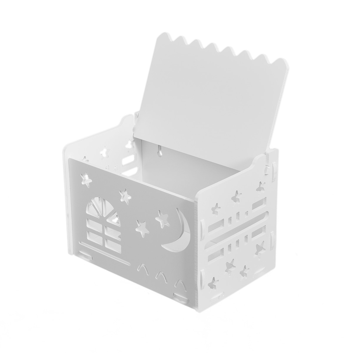 Cutie decorativa pentru servetele, Naimeed D37, culoare Alb, 16 x 22,5 x 14,6 cm