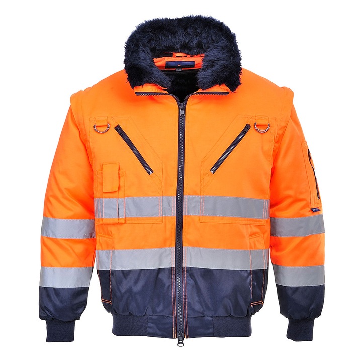Пилотско яке 3 в 1 Hi Vis PJ50ONRXXXL, цвят оранжево/черно, размер 3XL