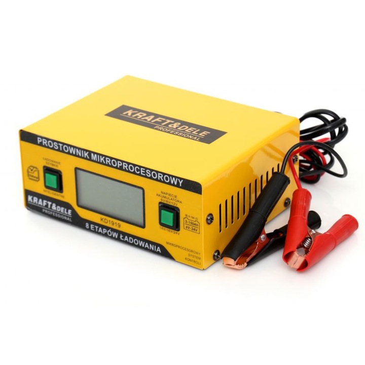 Redresor auto digital cu microprocesor 10A 6-8-12-14-18V-24V (pulse dynamic) KD1919 Kraftdele