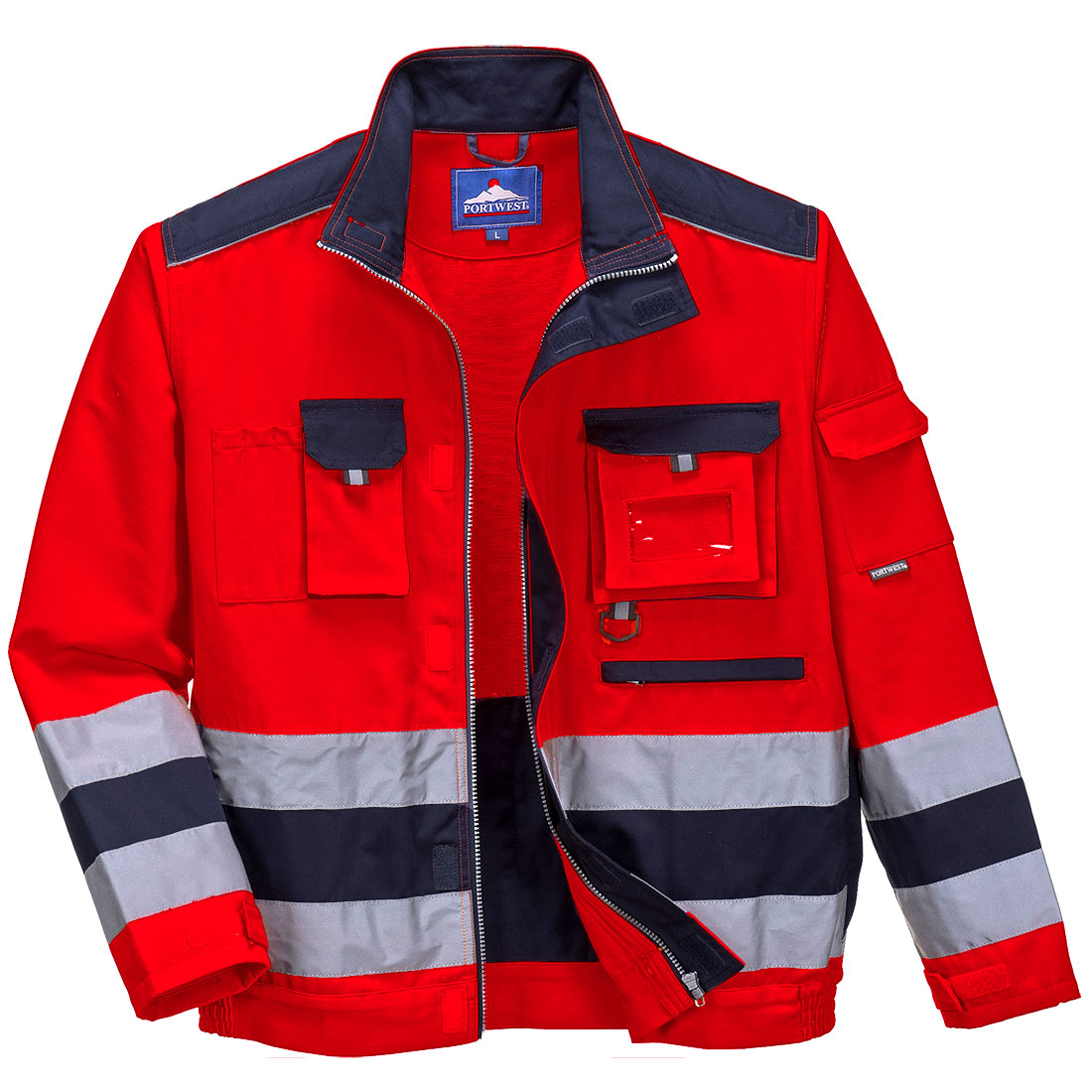 Jacheta Lille HiVis TX50RNRM, culoarea Rosu/Negru, marimea M