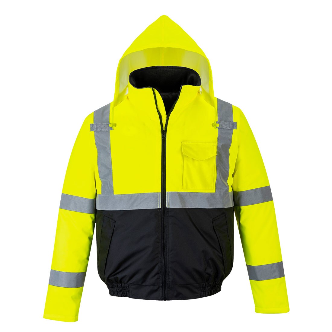 Jacheta Hi-Vis Bomber in Doua Tonuri S363YBRS, culoarea Galben/Negru, marimea S