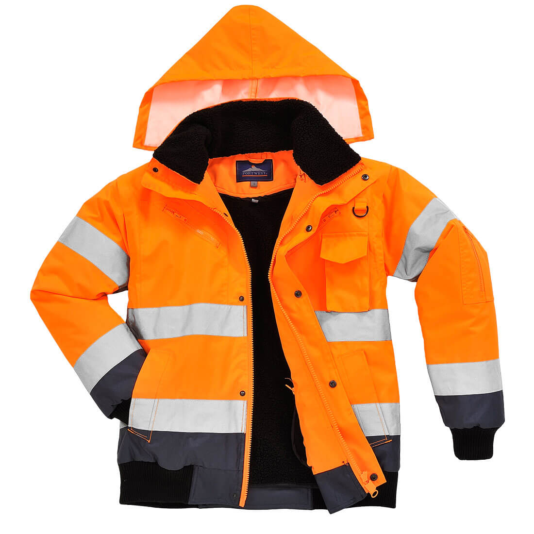 Jacheta Contrast Bomber Hi-Vis C465ONR4XL, culoarea Portocaliu/Negru, marimea 4XL