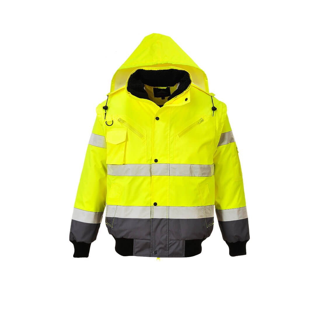 Jacheta Contrast Bomber Hi-Vis C465YGYS, culoarea Galben/Gri, marimea S