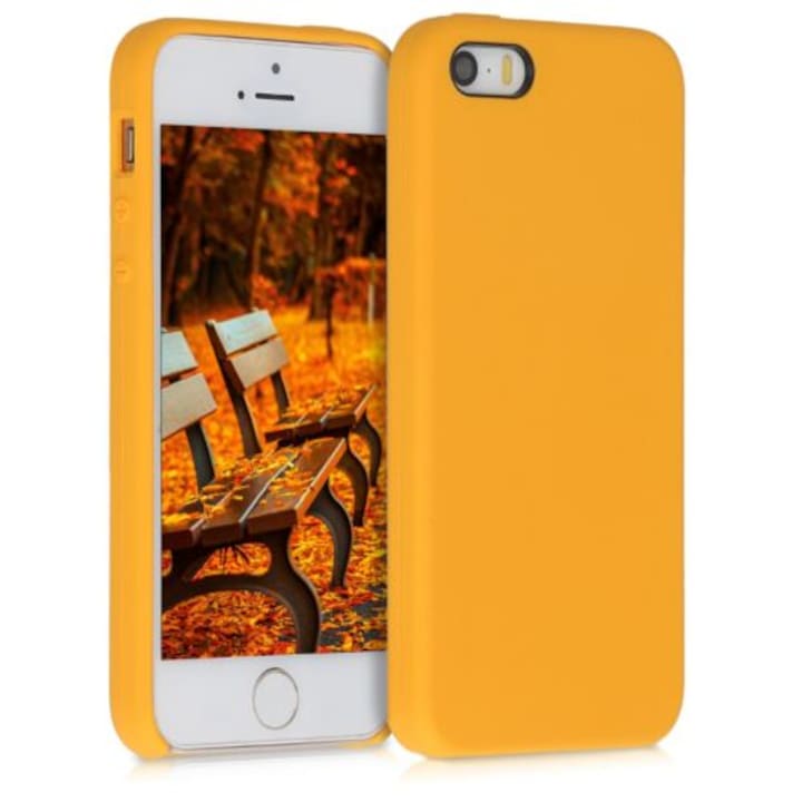 Telefontok Apple iPhone 5 / iPhone 5s / iPhone SE készülékhez, szilikon, narancssárga, 42766.180