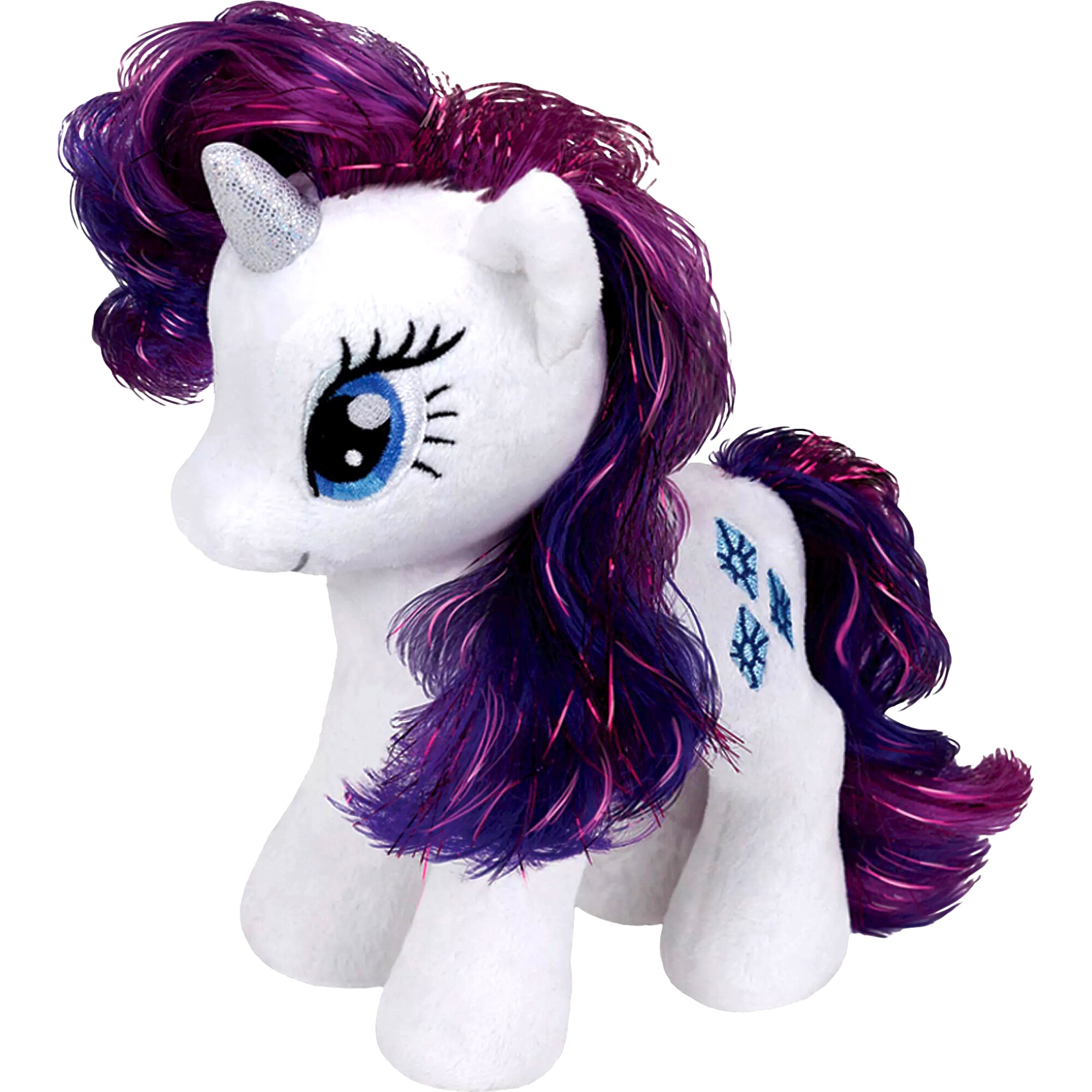 Jucarie de plus TY Beanie Babies - My Little Pony, Rarity, 18 cm