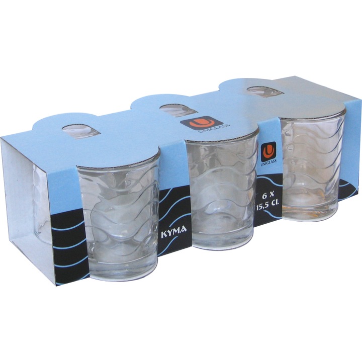 Комплект 6 чаши за вино Uniglass Kyma, 155 мл