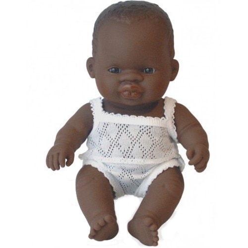 Papusa Miniland Baiat African 21 cm