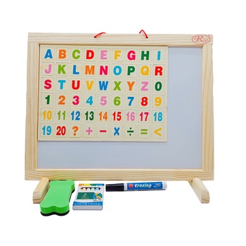 Tabla magnetica cu rama de lemn, 2 fete, accesorii si suport WD8002 RCO® Tabla magnetica cu rama de lemn, 2 fete, accesorii si suport WD8002 RCO®