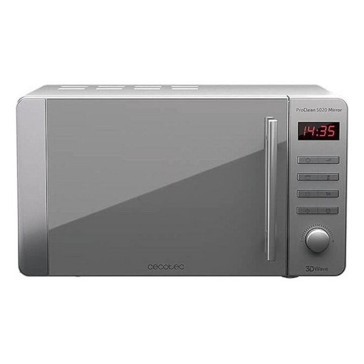 Микровълнова фурна CECOTEC PROCLEAN 5020, MIRROR, 20L, 700W, Неръждаема стомана, Сив