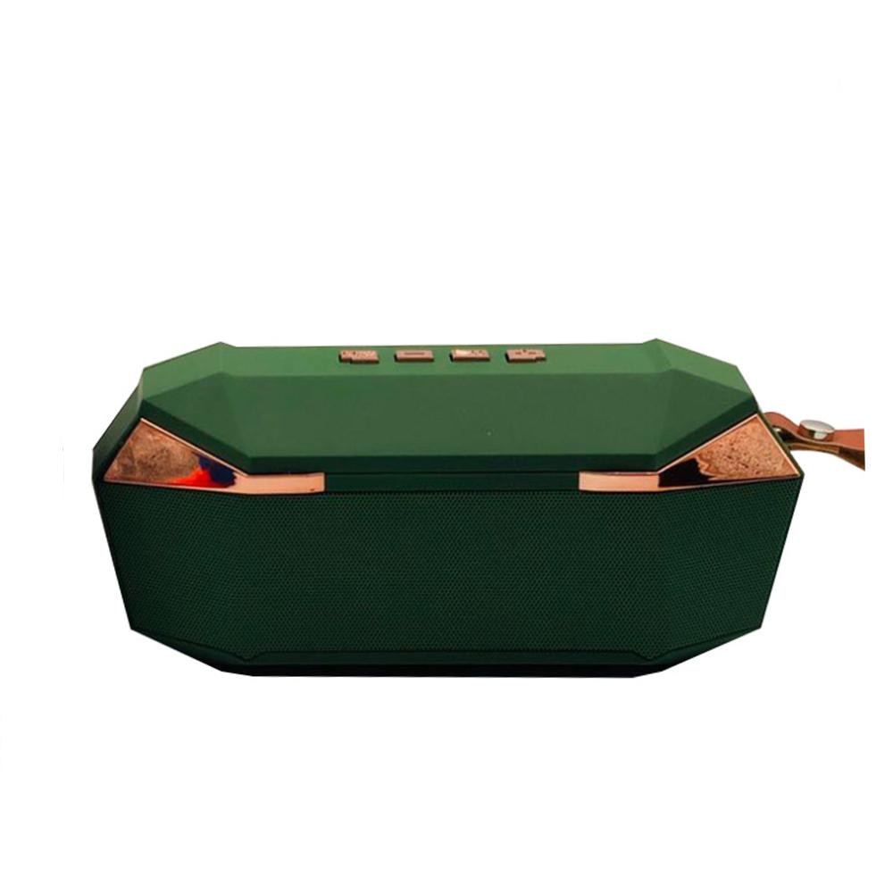 Boxa portabila TWS F52, functie bluetooth, bass puternic, alimentare acumulator, autonomie acumulator 5 h, functie radio, Verde