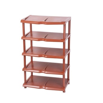 Pantofar cu 5 rafturi, Strend Pro Regal, plastic, Maro Pantofar cu 5 rafturi, Strend Pro Regal, plastic, Maro