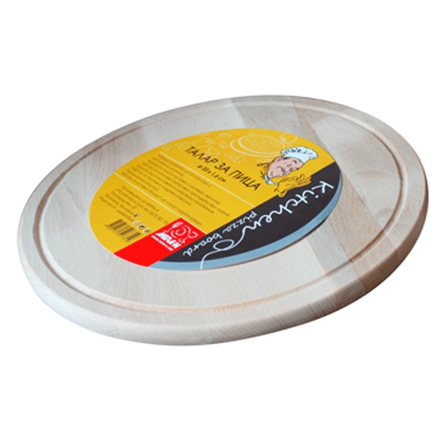 Tava din lemn RAKI pentru servire pizza 28x1,6cm MN011732