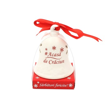 Clopotel decorativ „#Acasa de Craciun Clopotel decorativ „#Acasa de Craciun