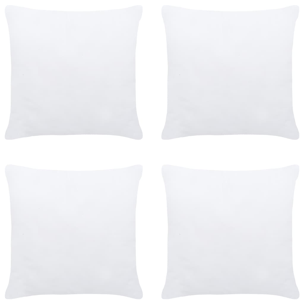 Set 4 umpluturi de perna, vidaXL, Textil, 60 x 60 cm, Alb