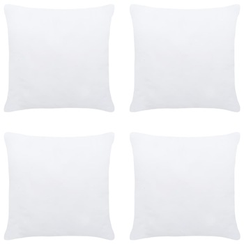 Set 4 umpluturi de perna, vidaXL, Textil, 60 x 60 cm, Alb Set 4 umpluturi de perna, vidaXL, Textil, 60 x 60 cm, Alb