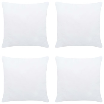 Set 4 umpluturi de perna, vidaXL, Textil, 50 x 50 cm, Alb Set 4 umpluturi de perna, vidaXL, Textil, 50 x 50 cm, Alb
