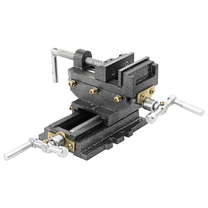 Menghina in cruce cu actionare manuala, vidaXL, Fier, 70 mm, Gri