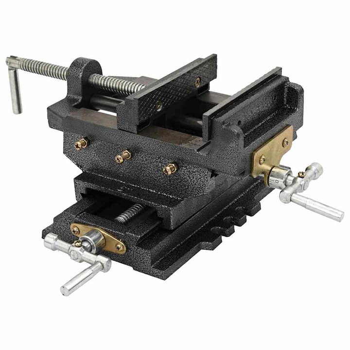 Menghina in cruce cu actionare manuala, vidaXL, Fier, 150 mm, Gri