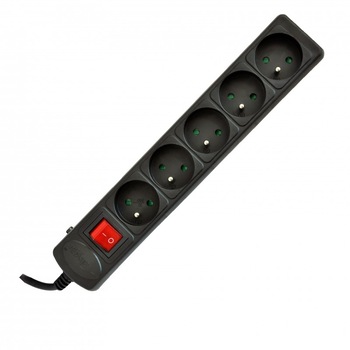 Prelungitor electric cu protectie supratensiune , Tracer , PowerWatch 5 prize , 3m , negru Prelungitor electric cu protectie supratensiune , Tracer , PowerWatch 5 prize , 3m , negru