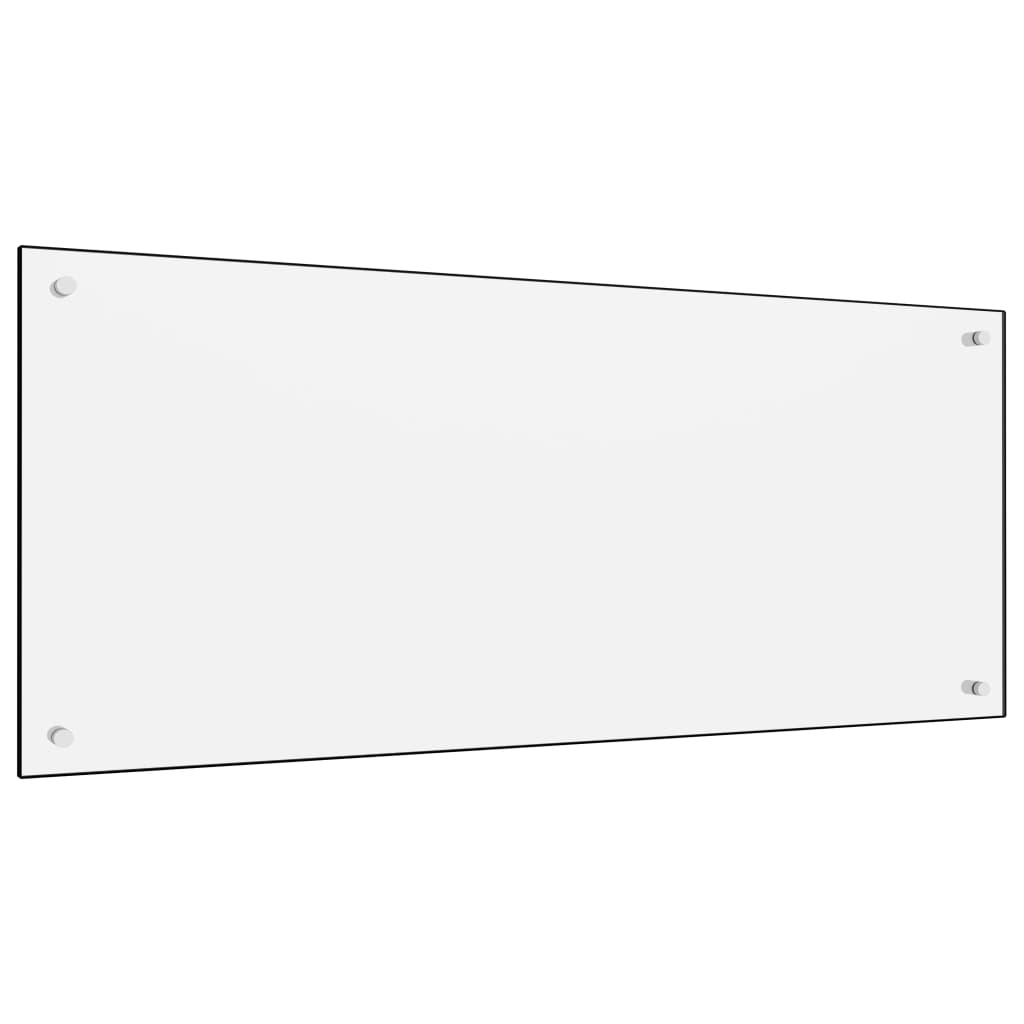 Panou antistropi pentru bucatarie, vidaXL, Sticla securizata, 120 x 50 cm, Alb