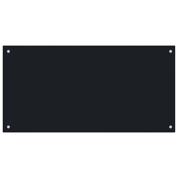 Кухненски панел срещу пръски vidaXL, Защитно стъкло, 100 x 50 см, Черен