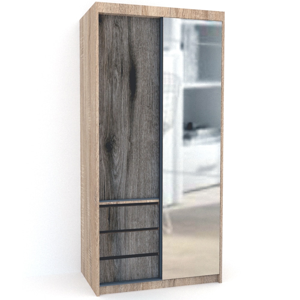 Dressing Genarom Bob, Stejar Sonoma / Decor K366, 100 x 207 x 65 cm