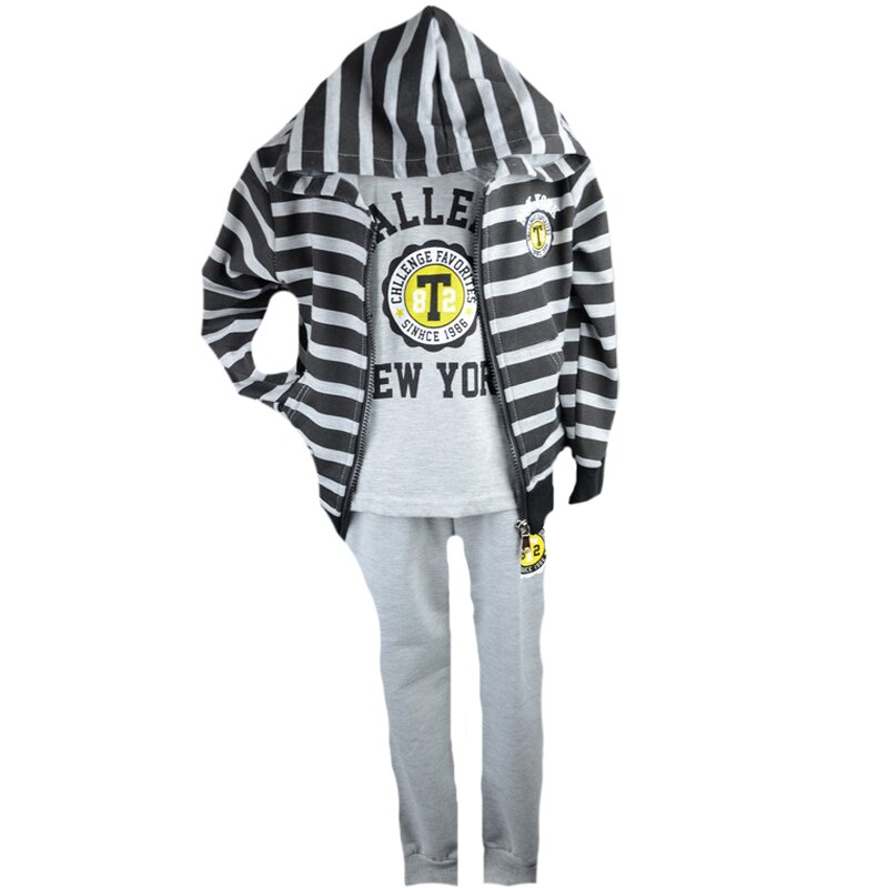 Trening pentru baieti Happy House HB-904, Gri, 104-110 cm