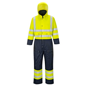 Combinezon HiVis Contrast - Captusit, S485YNRXXL, culoarea Galben/Negru, marimea XXL Combinezon HiVis Contrast - Captusit, S485YNRXXL, culoarea Galben/Negru, marimea XXL