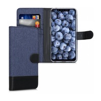 Husa LG G8s ThinQ, Textil, Albastru, 48069.17