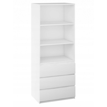 Biblioteca cu 3 sertare si 2 rafturi, 74 x 180 x 35 cm Biblioteca cu 3 sertare si 2 rafturi, 74 x 180 x 35 cm