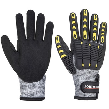 Manusi Anti Impact Cut Resistant 5, Gri/Negru, L Manusi Anti Impact Cut Resistant 5, Gri/Negru, L