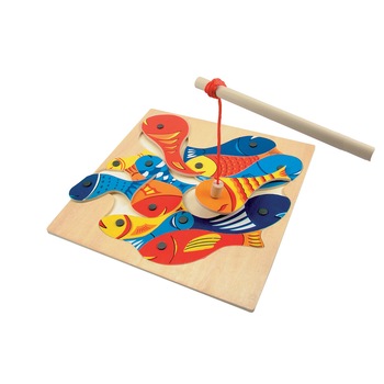 Joc indemanare Woody, Joc magnetic pescuit, Lemn Joc indemanare Woody, Joc magnetic pescuit, Lemn
