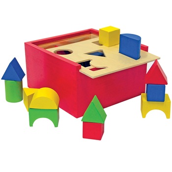 Joc educativ Woody, Cutie de sortat forme, Lemn Joc educativ Woody, Cutie de sortat forme, Lemn