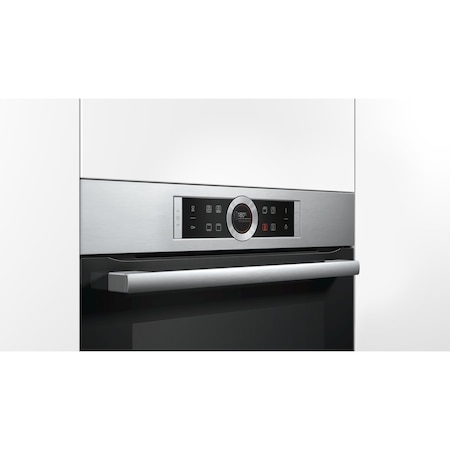 Cuptor incorporabil Bosch HBG633NS1, Electric, Display, Grill, Timer, Autocuratare, EcoClean, 71 l, Clasa A+, Inox