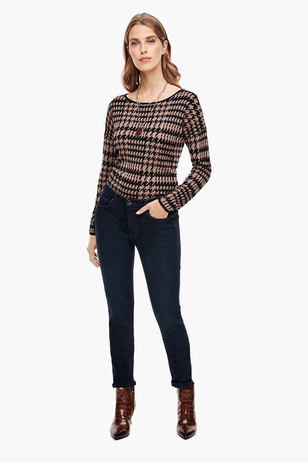 s.Oliver, Blugi skinny cu 5 buzunare, Bleumarin