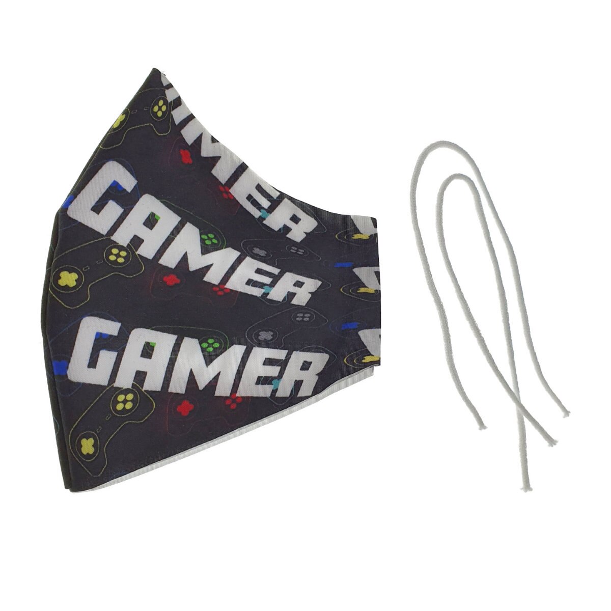 Masca fashion pentru copii, Omega Gamer 45495, 2 straturi, reglabila, 175 x 115 mm, reutilizabila