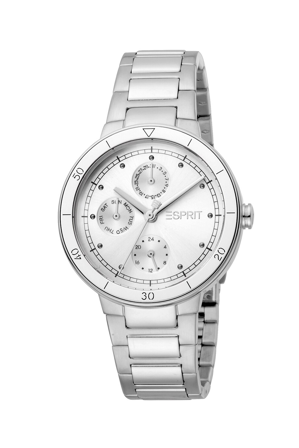 Esprit, Ceas cu functii multiple si bratara metalica, Argintiu