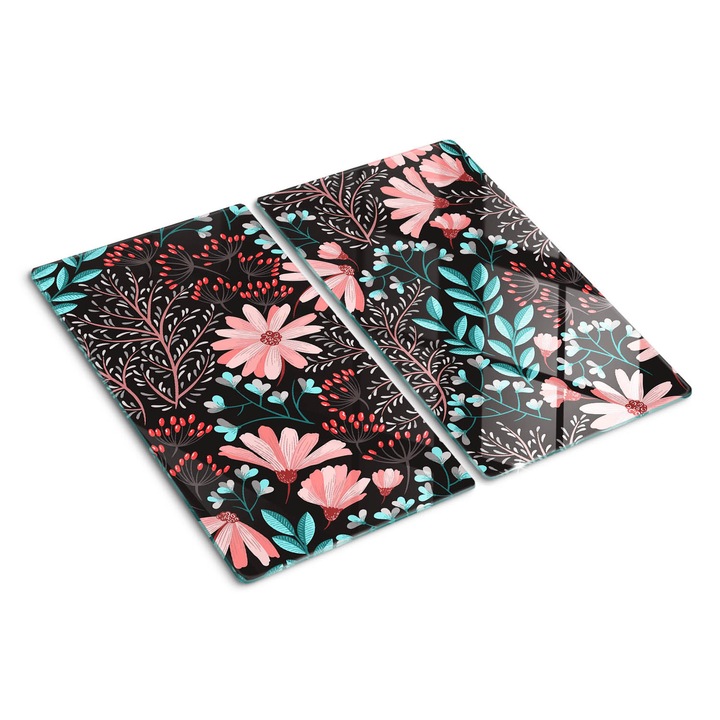 Üveg vágódeszka fényképpel, Tulup, Tavaszi virágok, Többszínű, 2x30x52 cm, 010010520010000006586