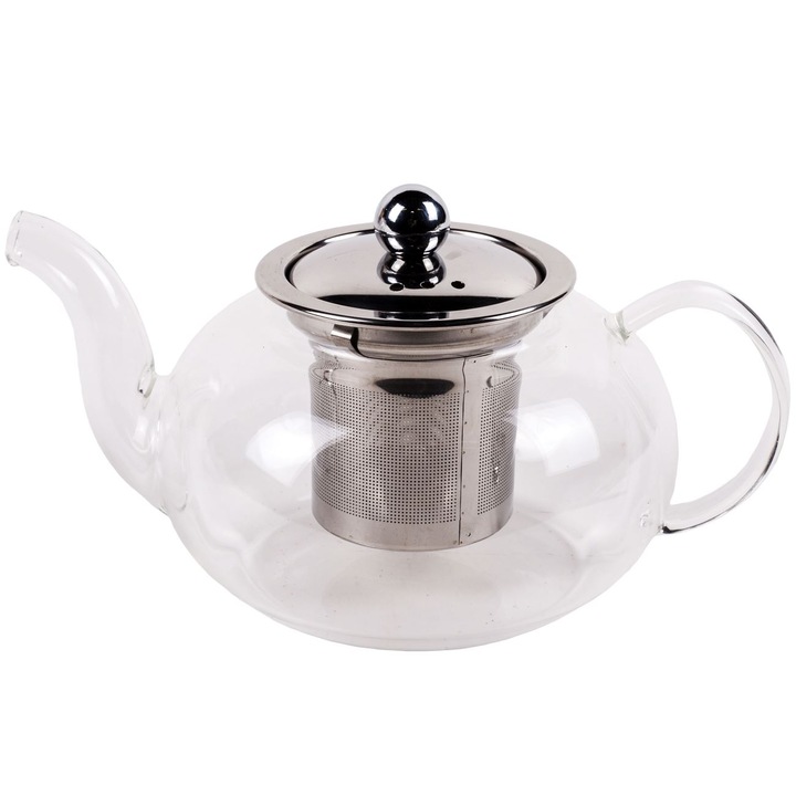 Ceainic din sticla, Zola®, cu infuzor, transparent, 600 ml