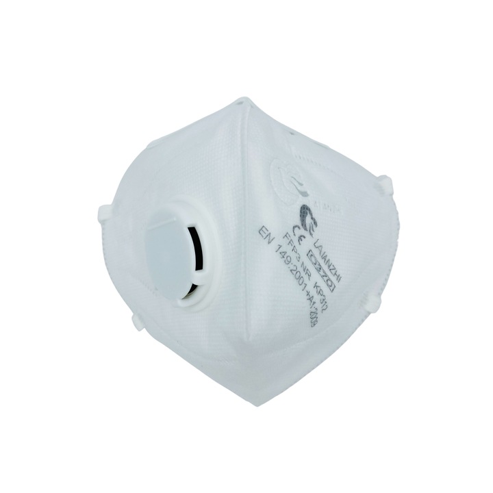 iScent FFP3 KN99 Szájmaszk, 5 rétegű, magas védelem, fehér légzőszelep, CE tanúsítvány, 10db