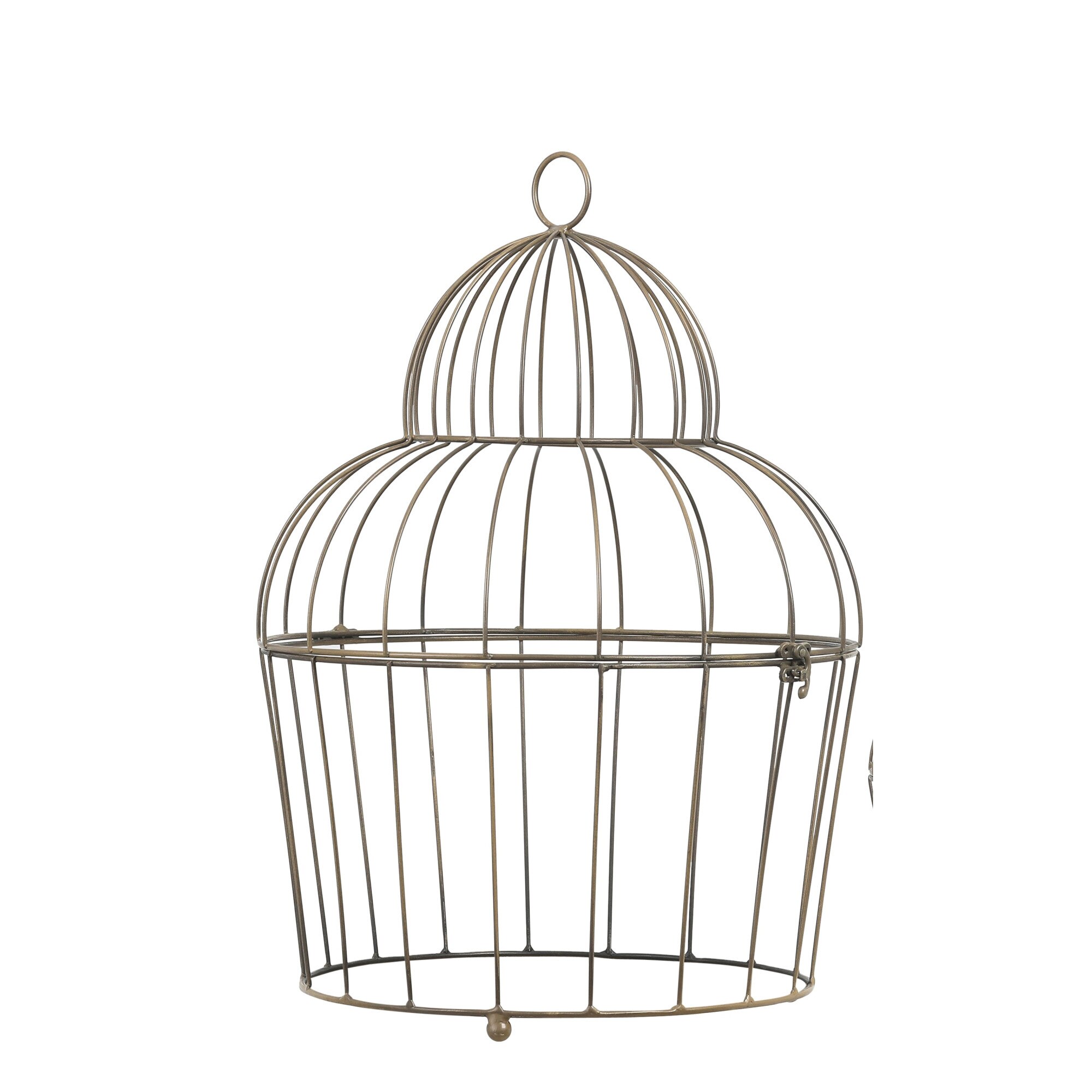 Colivie metalica, auriu antic, Martin, 54x37cm