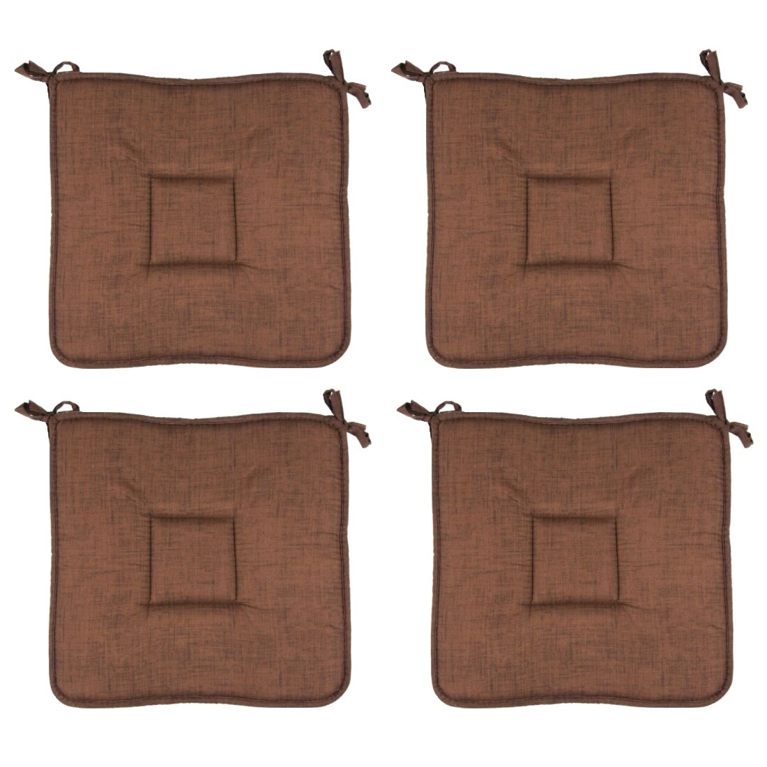 Set perne decorative pentru scaun in forma de patrat, 39x39 cm, Maro, 4 piese