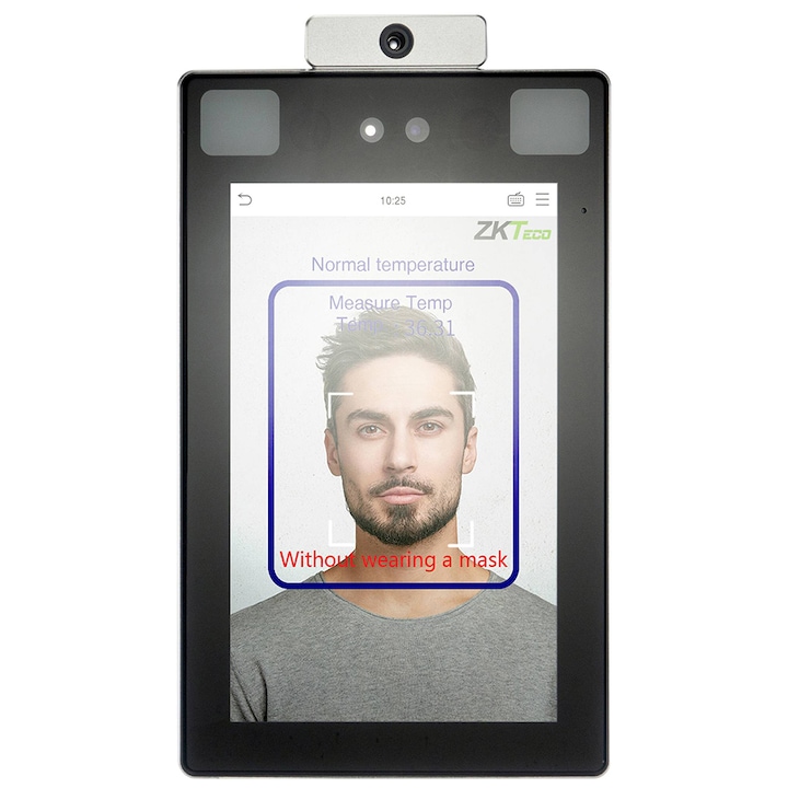 PNI SK ProFace X termikus szkenner arc- és tenyér felismerés, belépés-ellenőrzés, testhőmérséklet-mérés és védőmaszk-felismerés