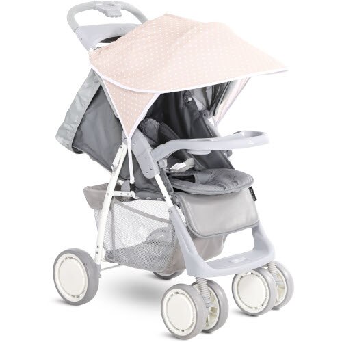 Copertina Lorelli pentru Carucior 2019, Beige & White Dots